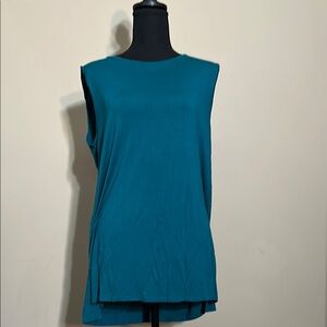 J. Jill Teal Wearever Sleeveless Tunic Top